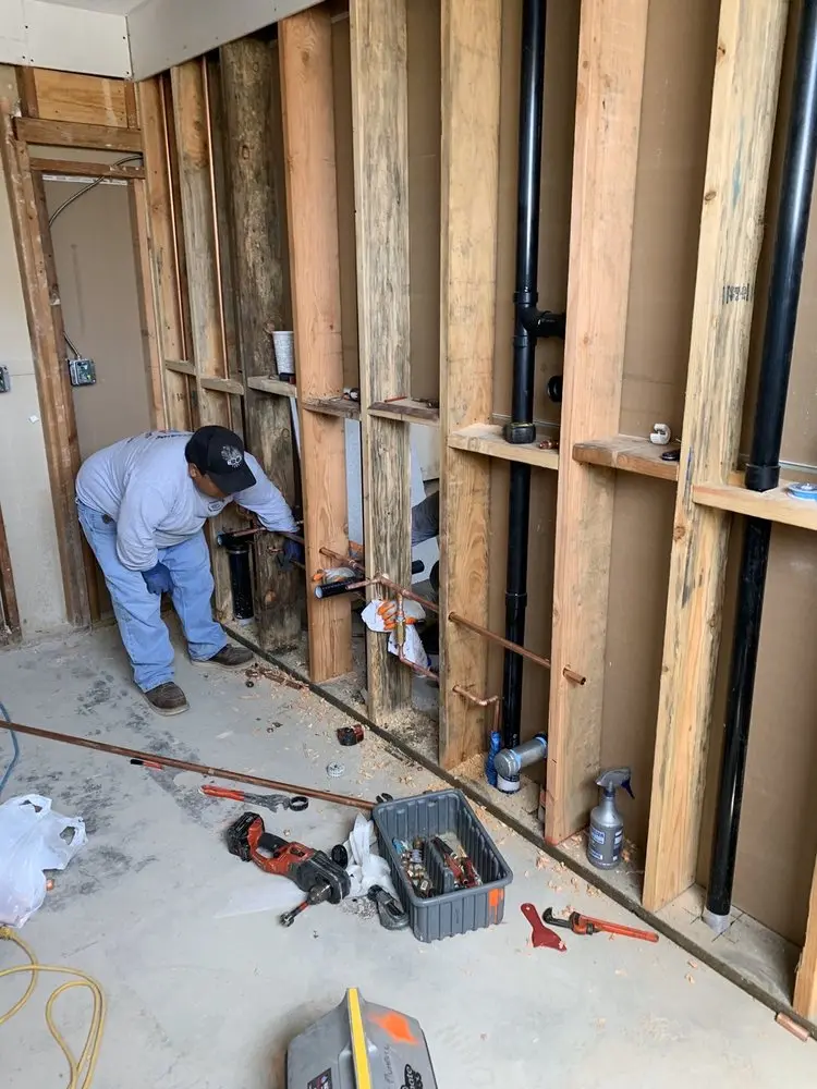 Commercial rough-in plumbing for Gas Line Repair in Lincoln-Villa